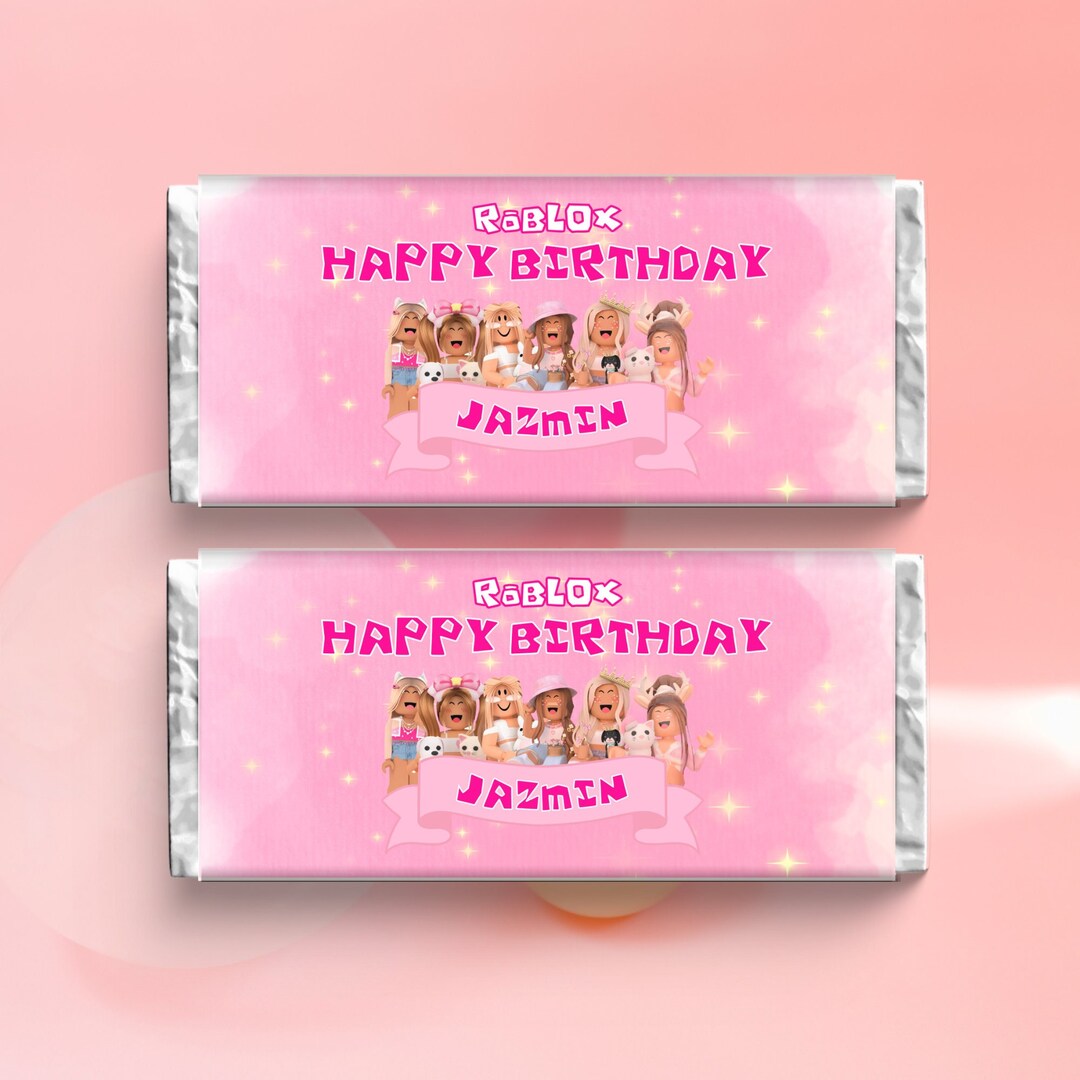 Roblox Girl Chocolate Wrapper Printable, Roblox Girl Chocolate Bar Wrappers, Roblox Candy Bar ...
