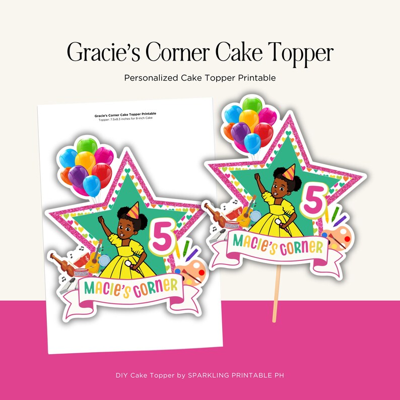 Gracies Corner Cake Topper Printable, Gracies Corner Birthday Cake ...