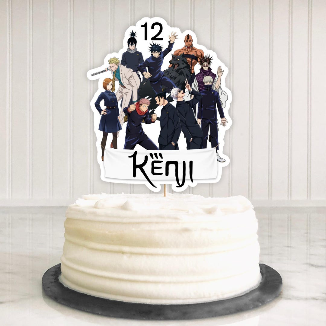 Jujutsu Kaisen Cake Topper Printable Jujutsu Kaisen Characters Cake