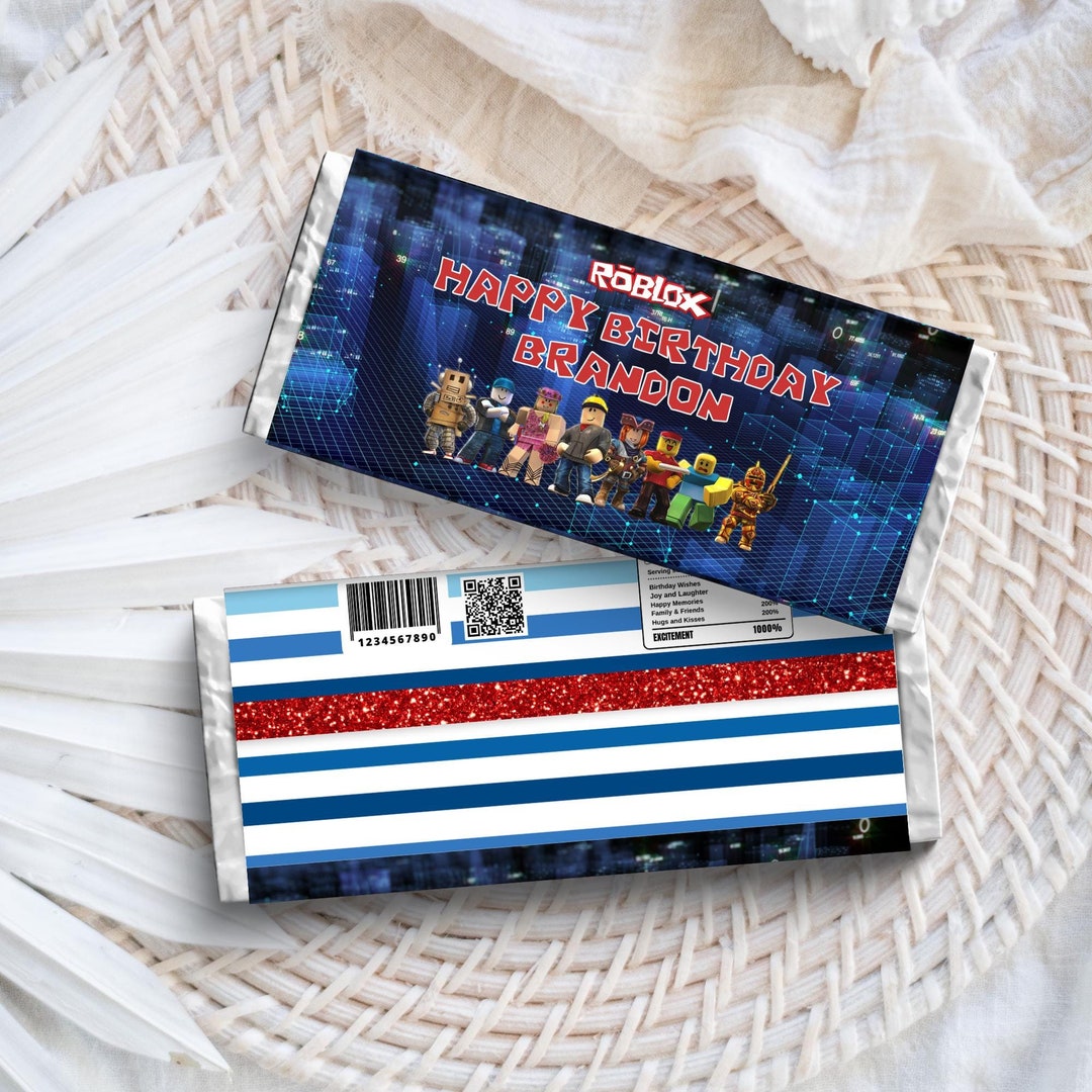 Roblox Chocolate Bar Wrapper Printable, Roblox Chocolate Bar Wrappers ...
