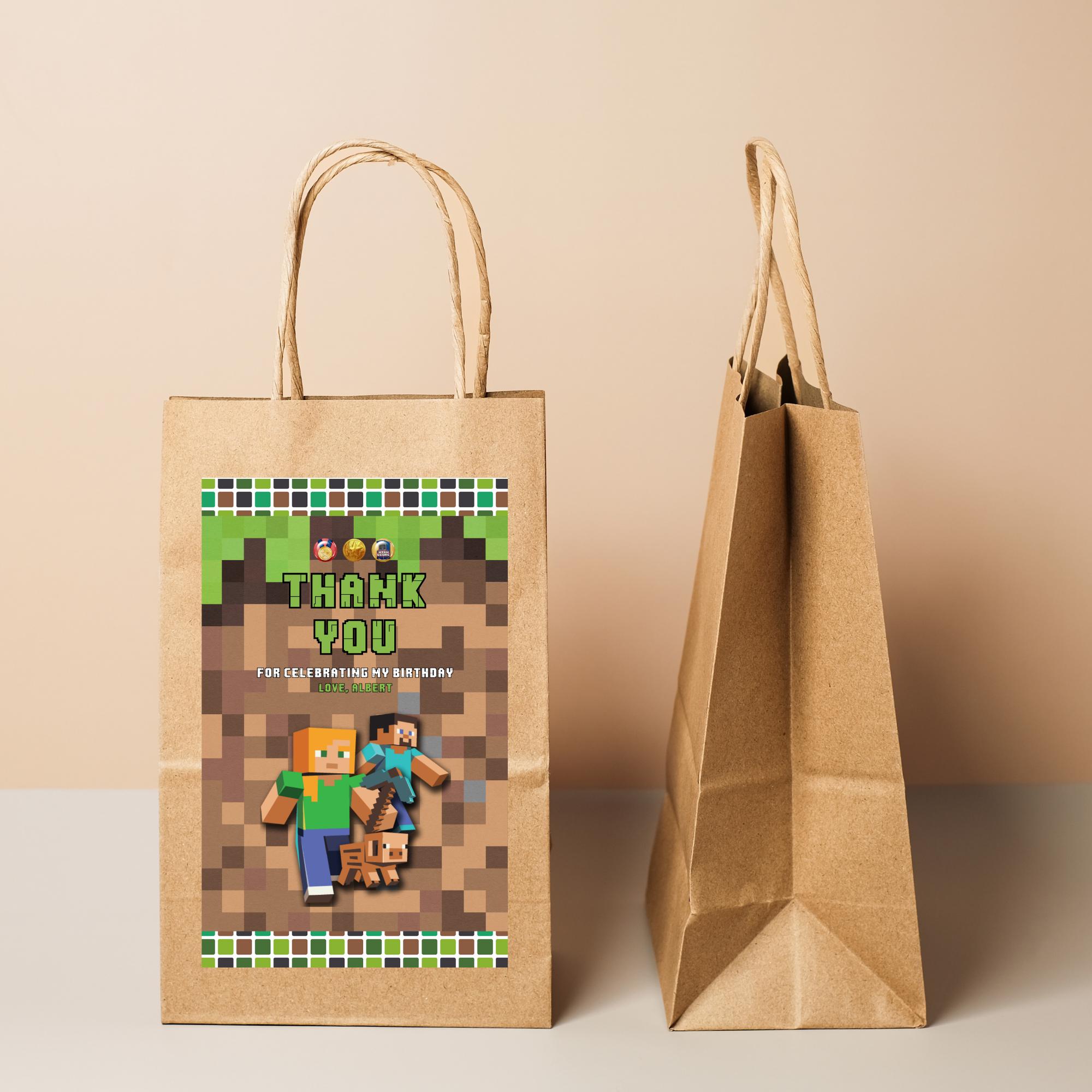 Minecrafter Gift Bag Label Printable (Duplicate)