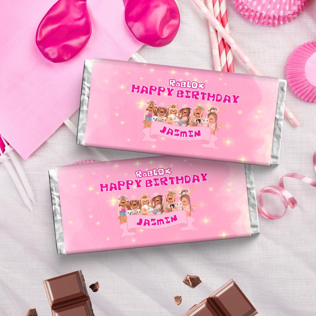 Roblox Girl Chocolate Wrapper Printable, Roblox Girl Chocolate Bar ...