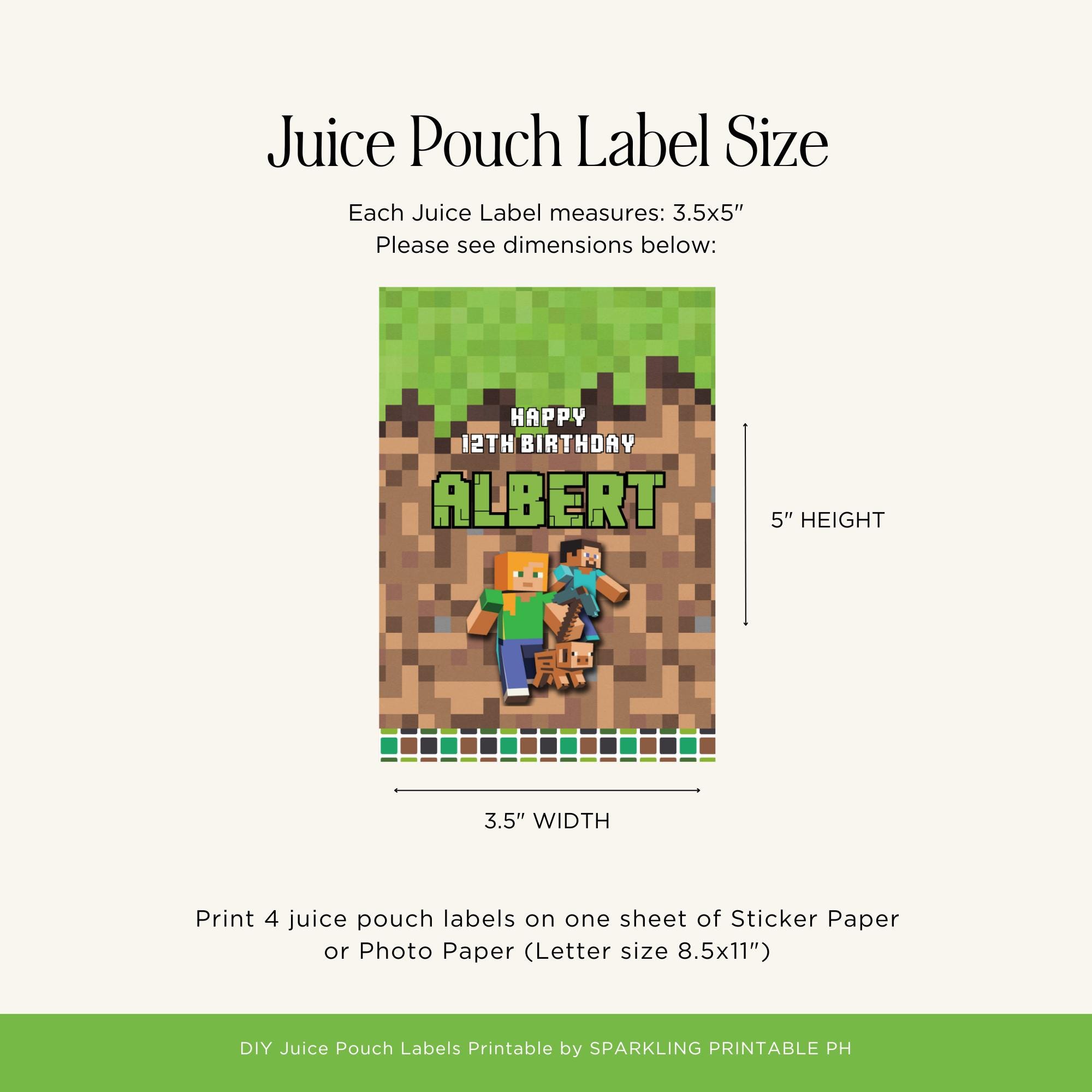 Juice Tags for Birthday