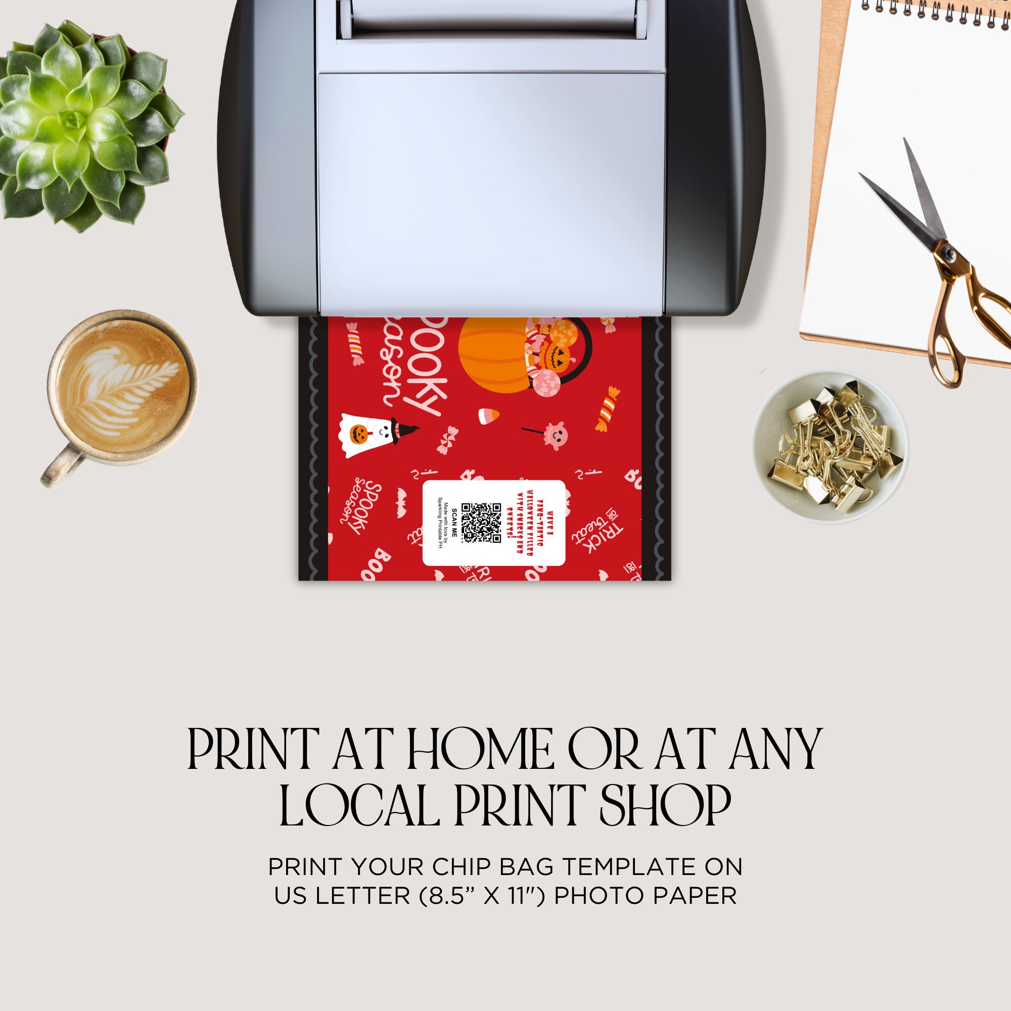 Spooky Halloween Chip Bag Printable Halloween Chip Bags Template Spooky Halloween Chip Bag Printable Halloween Chip Bags Template