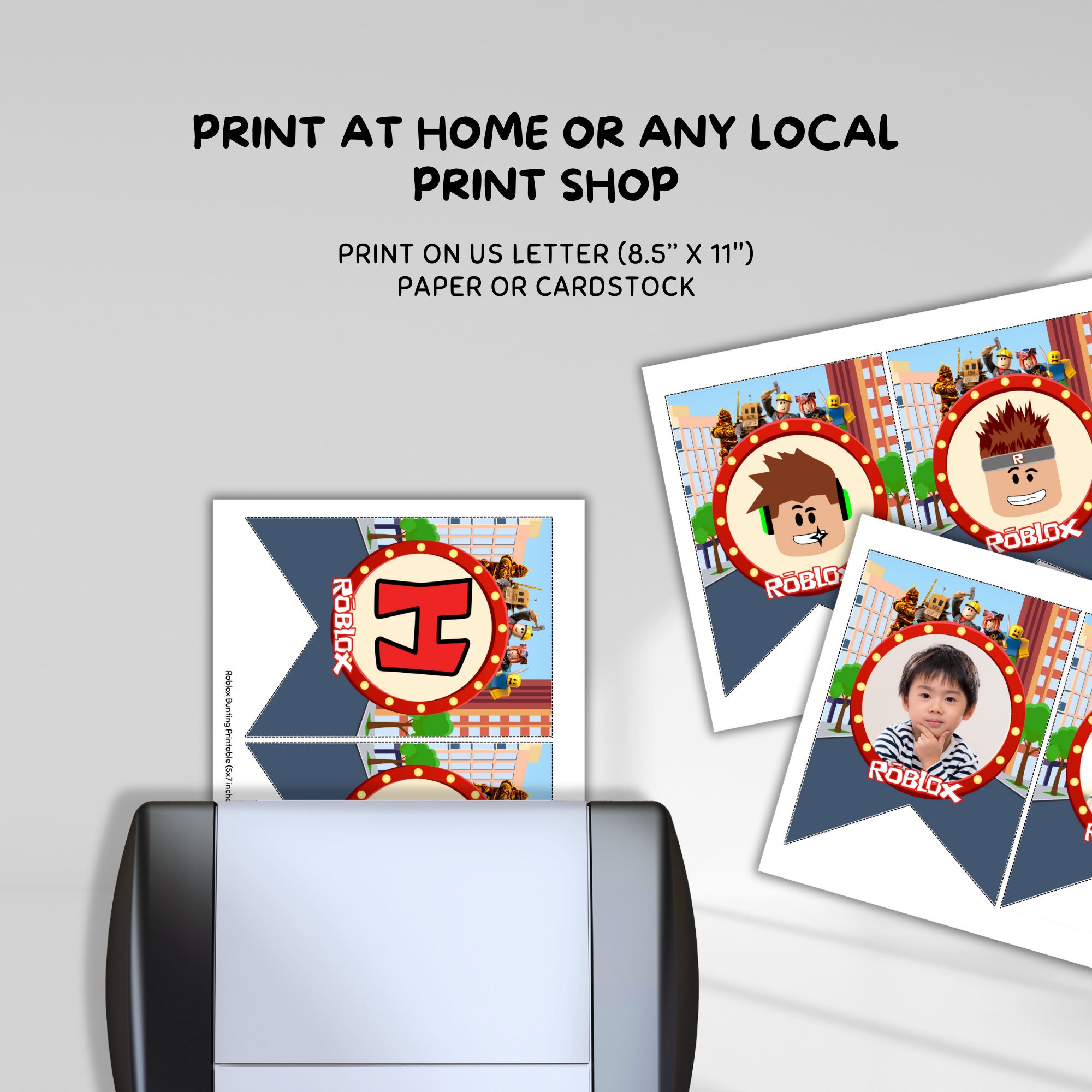 Roblox Birthday Banner Printable, Free Customize, Printable Roblox ...