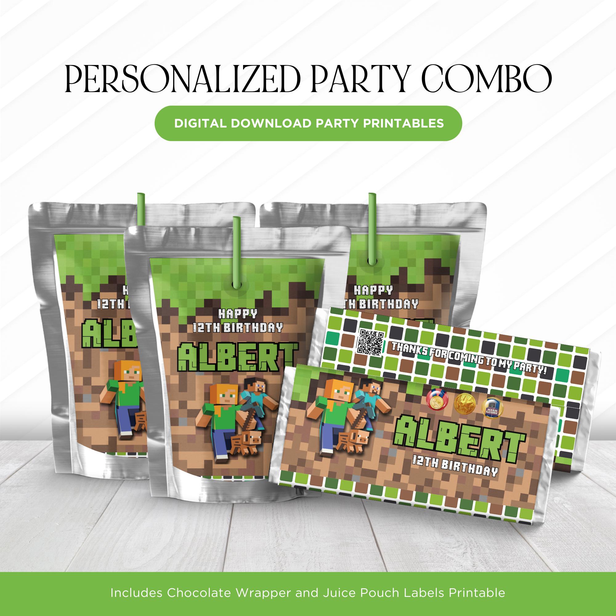 Chocolate Wrapper + Juice Labels (Personalized)