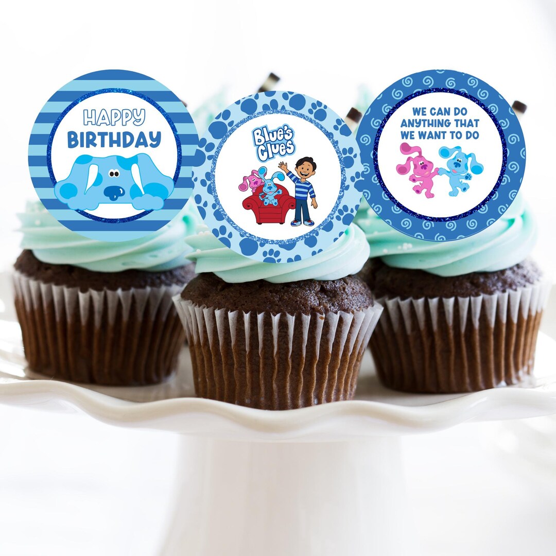 Blues Clues Cupcake Topper Printable, Blues Clues Cupcake Toppers, Blue ...