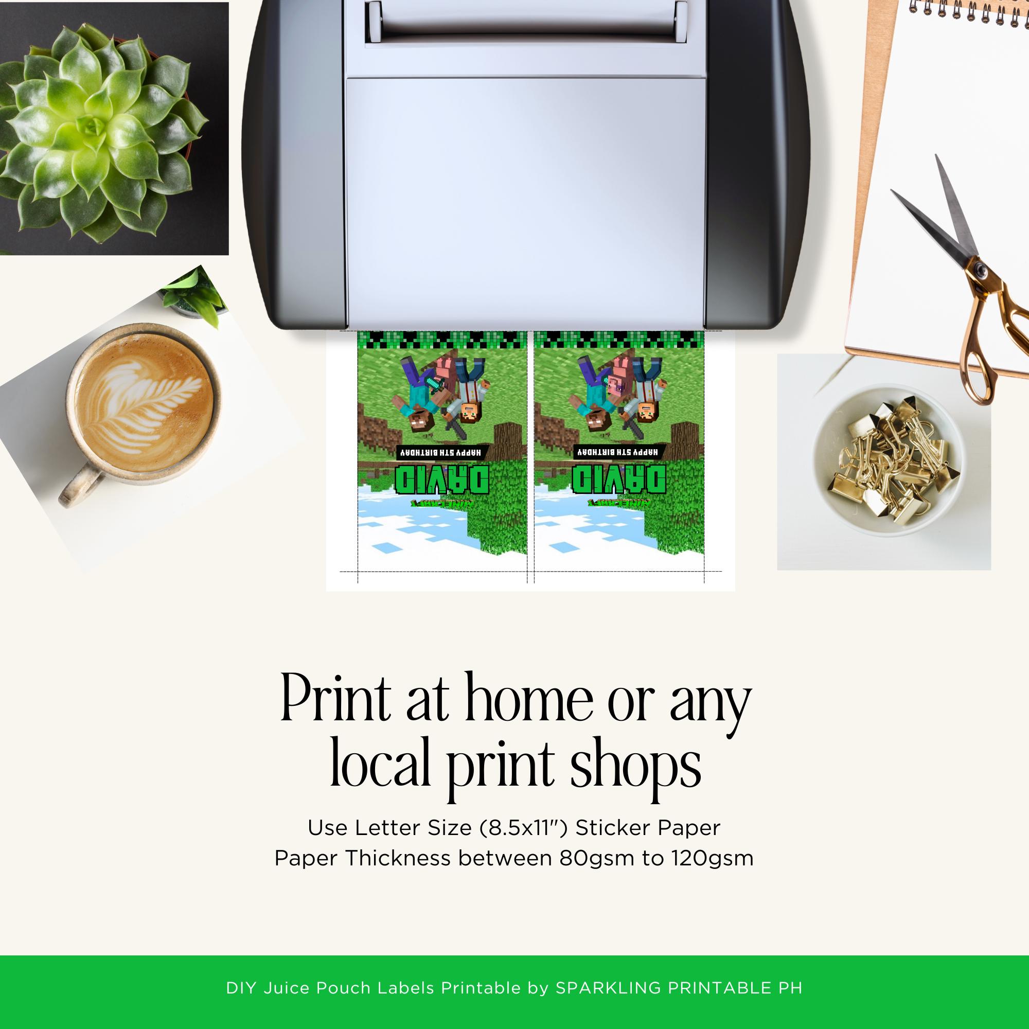 Gaming Party Juice Label