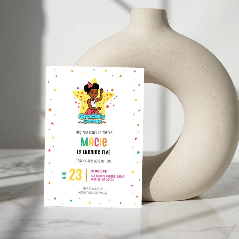 Gracies Corner Invitation Printable Gracies Corner Party Invitation Gracies Corner Invitation Printable Gracies Corner Party Invitation
