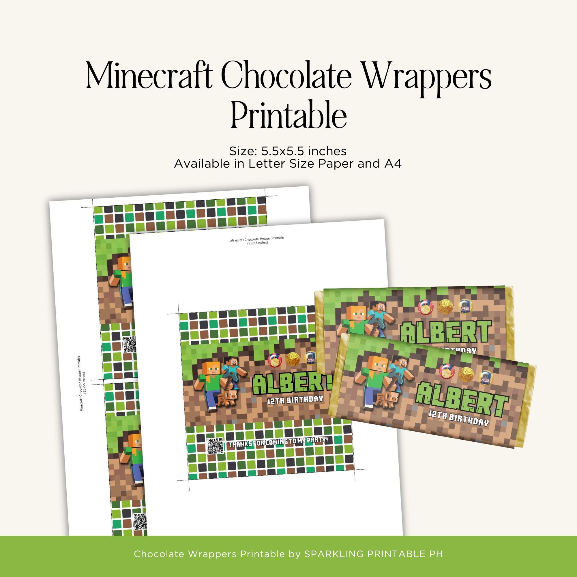 Minecraft Wrapper Printable (Custom)