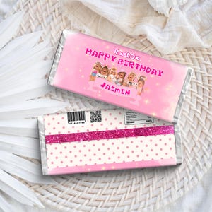 Roblox Girl Chocolate Wrapper Printable, Roblox Girl Chocolate Bar Wrappers, Roblox Candy Bar ...
