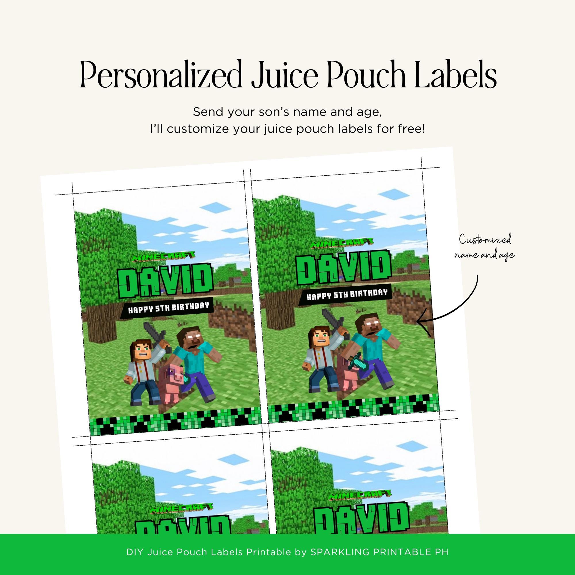 Gaming Party Juice Label