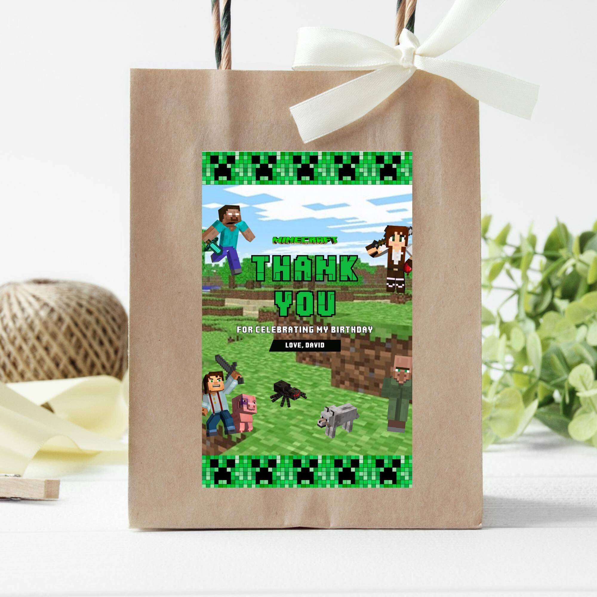 Minecrafter Gift Bag Label Printable (Repeat)