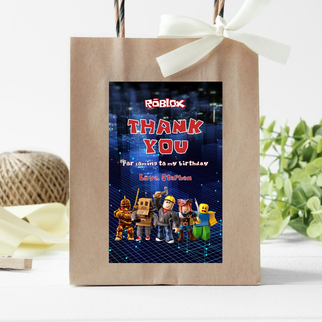 Roblox Gift Bag Label Printable, Roblox Loot Bag Label Printable, Treat ...