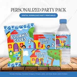 Blues Clues Birthday Party Printables, Blues Clues Party Printables, Personalized Blues Clues Party Pack, Free Customize, Digital Download
