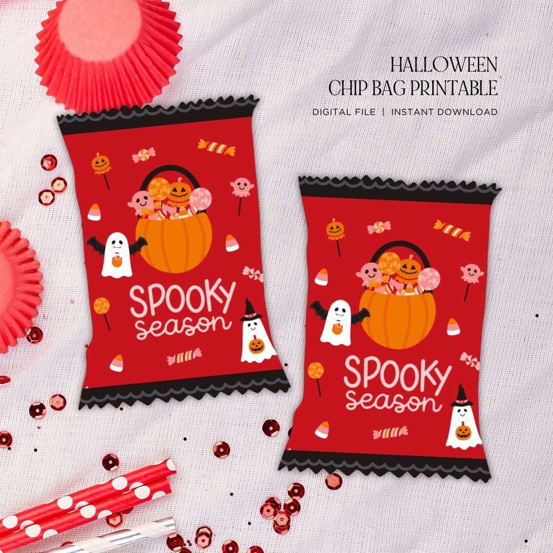 Spooky Halloween Chip Bag Printable Halloween Chip Bags Template Spooky Halloween Chip Bag Printable Halloween Chip Bags Template