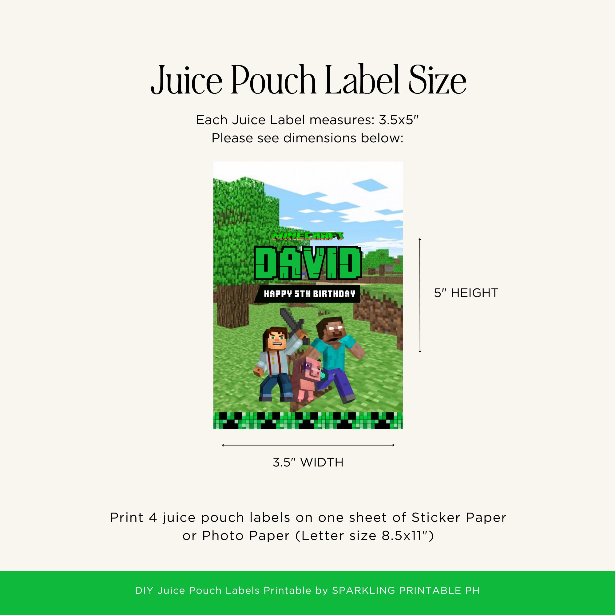 Gaming Party Juice Label