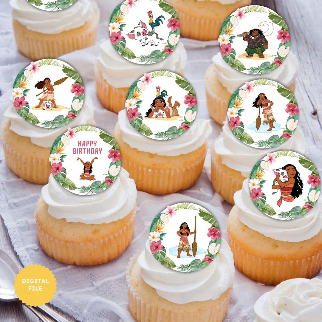 Moana Cupcake Toppers Printable, Maui Moana Cupcake Toppers, Moana ...