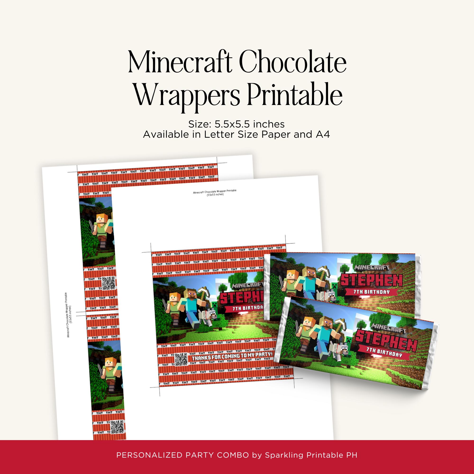 Personalized Minecraft Favor Set