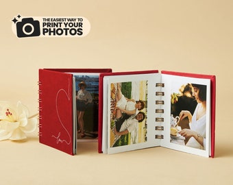 PHOTOS INCLUDED! Mini Photo Album with 40 Photos, Gift for Lover. Pocket Size Photo Album, Anniversary Gifts,  Photocard Album