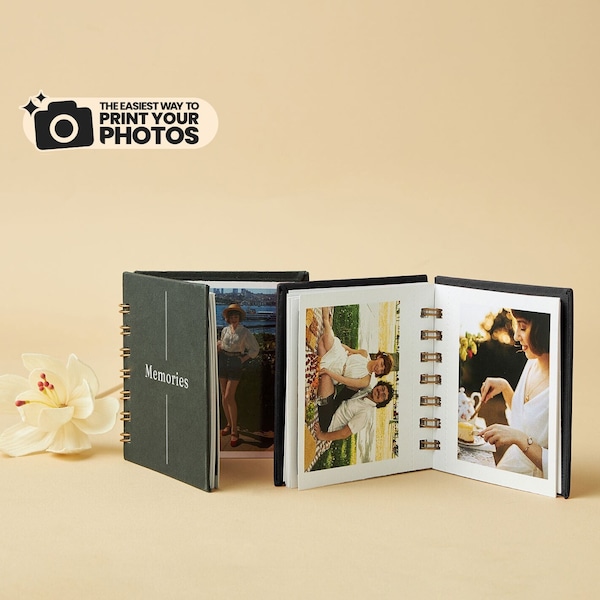 PHOTOS INCLUDED, Mini 40 Photos Album, Your Book of Memories, in Memory Gifts, Photocard Album, Personalized Photo Album Valentines Day Gift