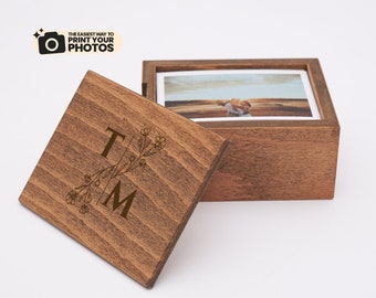Boîte souvenir en bois personnalisée, en cadeau souvenir, impression photo, boîte souvenir photo personnalisée, grande boîte souvenir, en souvenir d'amour, cadeau pour amoureux