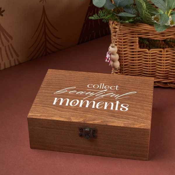 Personalized Photo Memory Keepsake Box Large, in Memory Gift, Custom Wood Box, Valentines Gifts, Wedding Memory Box, Wedding Keepsake Box