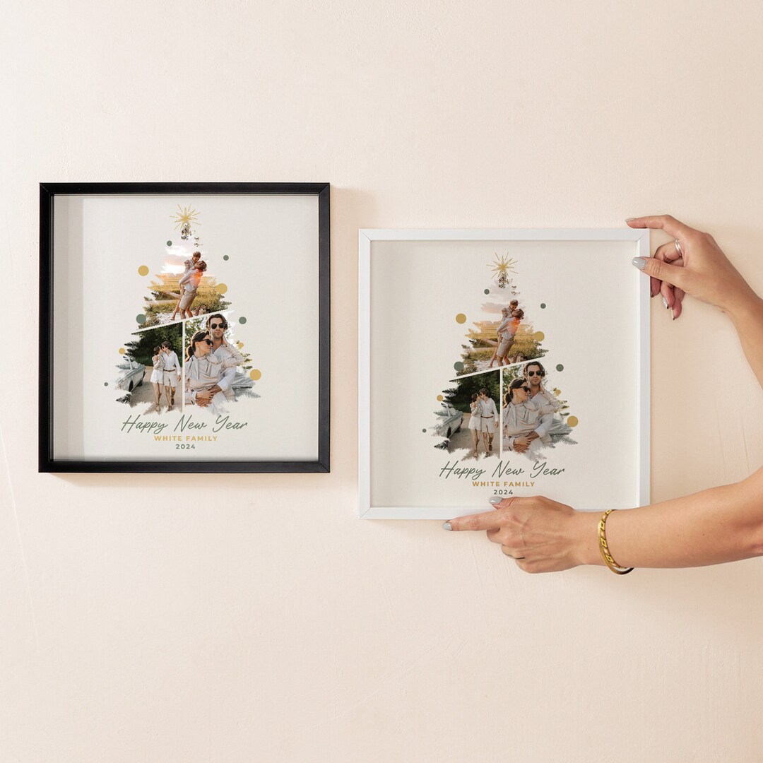 Photo Collage Valentines Adhesive Frame, Personalized Photo Frame