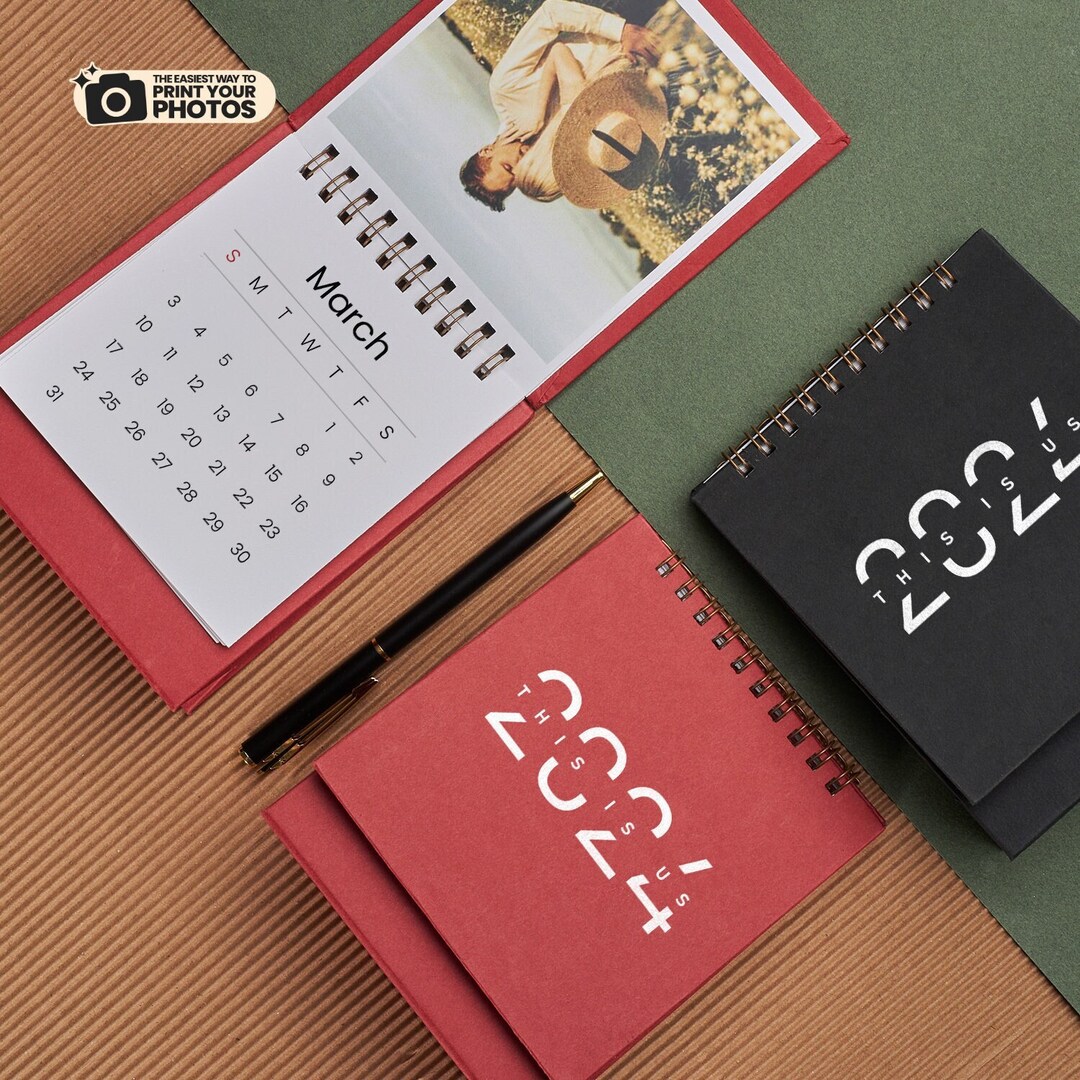 2024 Photo Custom Calendar, Photo Personalized Desk Calendar, Picture