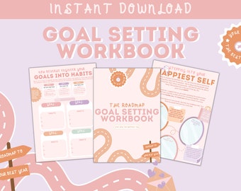 GOAL SETTING Workbook Planner |  Self Care Planner, Goal Setting planner, Coaching resources, Goal Worksheet template