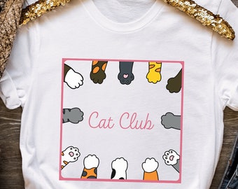 Cat Club T-shirt, Cat Lover T-shirt, Cat Mum