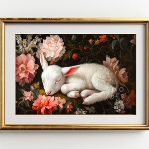 Cute Little Lamb Printable, Gifts for Mom, Gifts for Her, Holiday Gifts, Instant Gifts, Sweet Little Lamb, Instant Download, Cottagecore