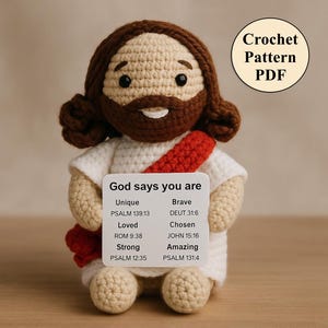 crochet Jesus pattern l amigurumi Jesus doll tutorial l Christian crochet pattern l inspirational faith-based gift l religious PDF pattern