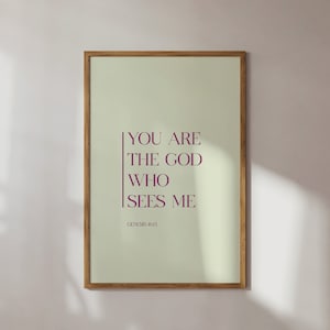 You Are The God -  Wall Art Modern Christian Faith Poster Bible Verse Wall Art Scripture Gift