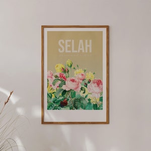 SELAH -  Wall Art Modern Christian Faith Poster Bible Verse Wall Art Scripture Gift