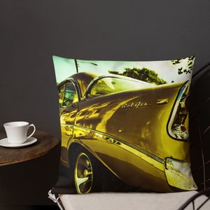 Pillow Golden Vintage Car