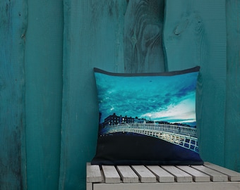 Kissen Dublin Ha'Penny Bridge Blau