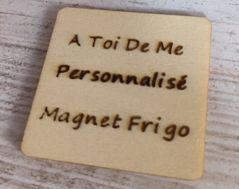 Magnet de Frigo en Bois personnalisé