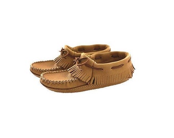 Chestnut Brown Moccasins Mooshide - Handmade in Canada