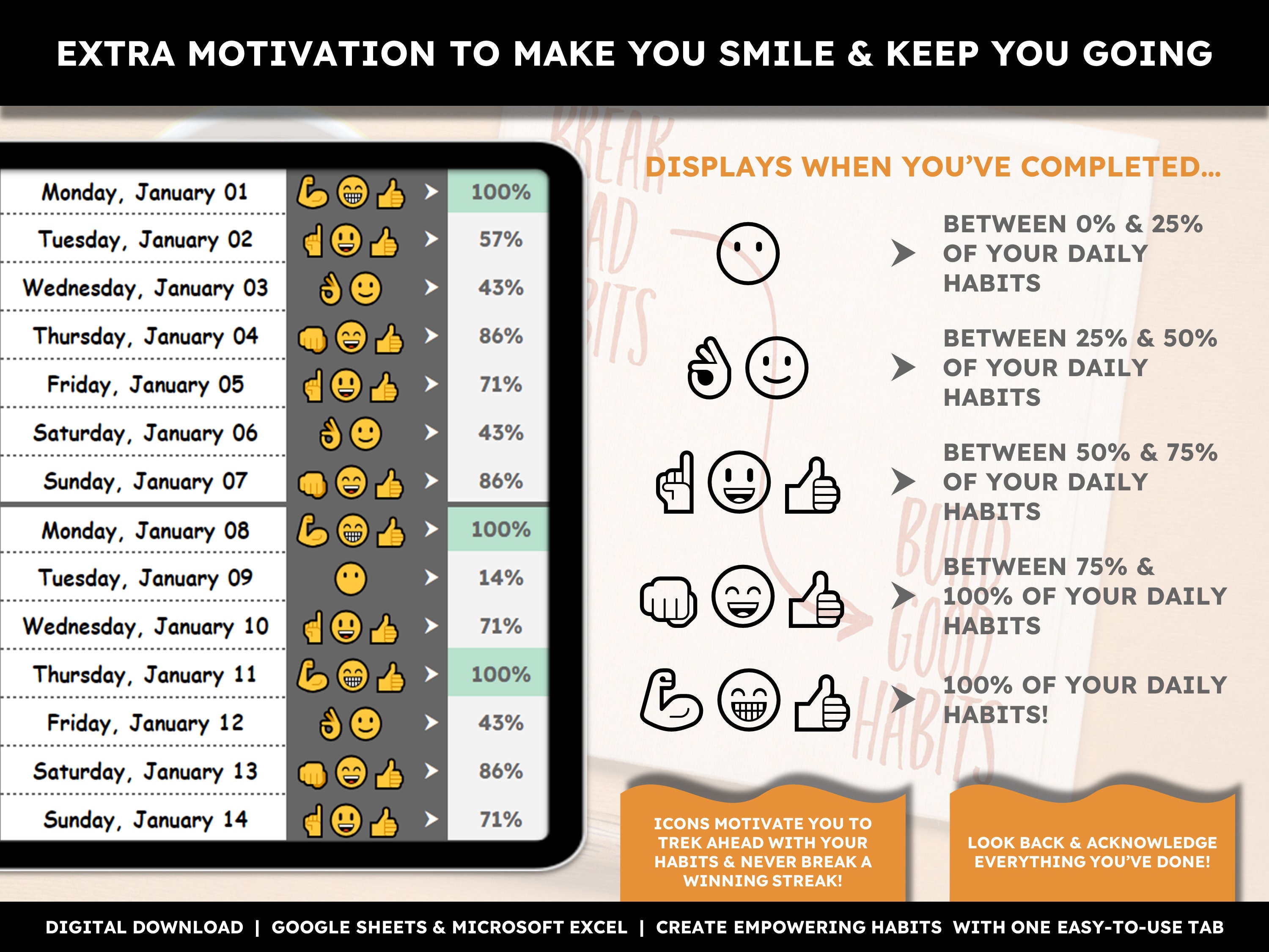 Excel Habit Tracker with Instagram Integration
