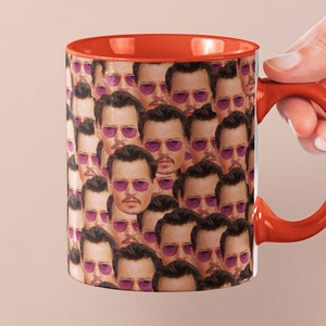 Johnny Depp Mug | Celebrity Coffee Mug Gift Idea | Mug for Donnie Brasco Movie Fans | Tea Mug Funny Gift Idea | Custom Coffee Face Mug