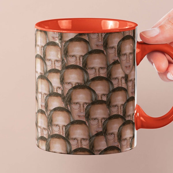 Chevy Chase Mug | Celebrity Coffee Mug Gift Idea | Mug for Fletch Movie Fans | Tea Mug Funny Gift Idea | Custom Coffee Face Mug