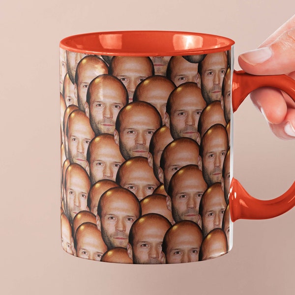 Jason Statham Mug | Celebrity Coffee Mug Gift Idea | Mug for Transporter 2 Movie Fans | Tea Mug Funny Gift Idea | Custom Coffee Face Mug