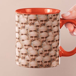 Sean Connery Mug | Celebrity Coffee Mug Gift Idea | Mug for Goldfinger Movie Fans | Tea Mug Funny Gift Idea | Custom Coffee Face Mug