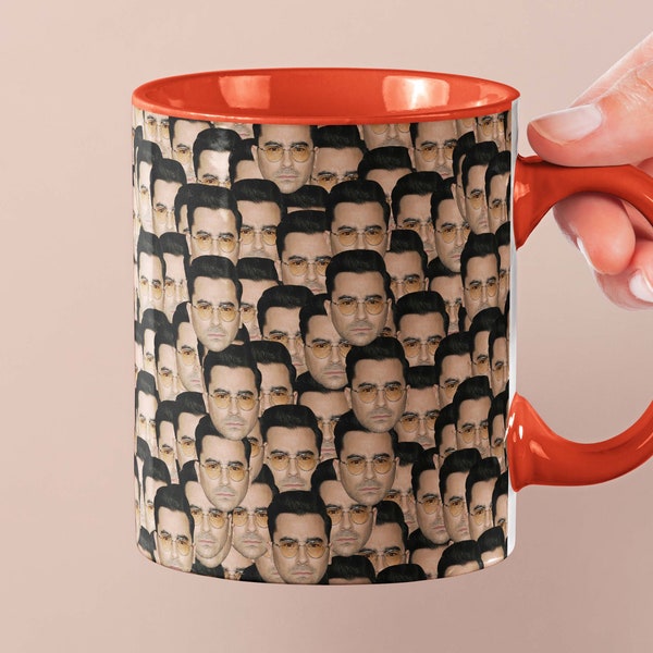 Taza de Dan Levy / Idea de regalo de la taza de café de la celebridad / Taza para los fanáticos de Schnitt's Creek / Taza de té Idea de regalo divertida / Taza de cara de café personalizada