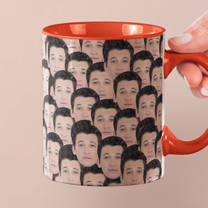 Miles Teller Mug | Celebrity Coffee Mug Gift Idea | Mug for Whiplash Movie Fans | Tea Mug Funny Gift Idea | Custom Coffee Face Mug