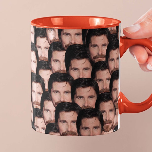 Christian Bale Mug | Celebrity Coffee Mug Gift Idea | Mug for The New World Movie Fans | Tea Mug Funny Gift Idea | Custom Coffee Face Mug