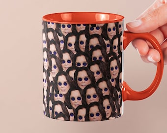 Ozzy Osbourne Tasse | Promi-Kaffeebecher Geschenkidee | Tasse für Black Sabbathe Fans | Teebecher Lustige Geschenkidee | Personalisierter Kaffee mit Gesicht