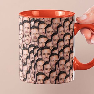 Armie Hammer Mug | Celebrity Coffee Mug Gift Idea | Mug for The Social Network Movie Fans | Tea Mug Funny Gift Idea | Custom Coffee Face Mug