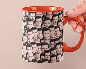 Tom Holland Mug | Celebrity Coffee Mug Gift Idea | Mug for Spider-Man Movie Fans | Tea Mug Funny Gift Idea | Custom Coffee with Face